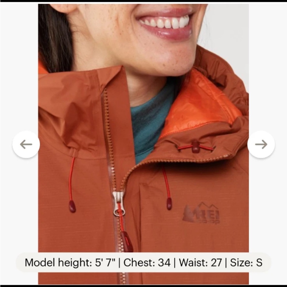REI Women's Orange Ski Jacket - Picture 7 of 15